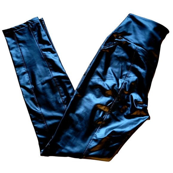 Women’s Faux Leather Black Pants Zipper-Front, Slightly Skinny, Small (NWOT) - Picture 6 of 9